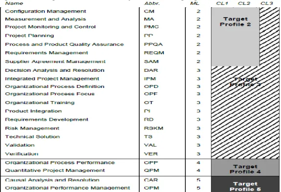 Figura 20 Target Profiles and Equivalent Staging 