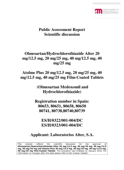 Public Assessment Report