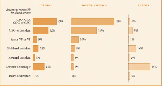 Gráfico  15  -  Ejecutivos  responsables  por  los  CSC  en  el  mundo.  Año  2004. 