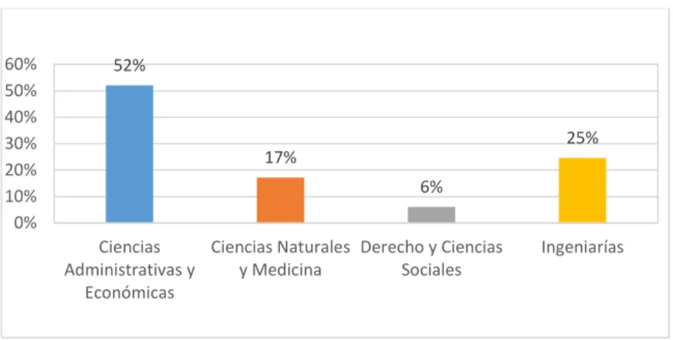 Gráfico 4. Áreas de estudio