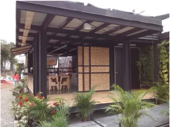 Figure 2. Housing Unit ALERO as it was displayed in the Solar Decathlon 2015 competition  For the students on the team this was their first experience participating in a multidisciplinary  competition