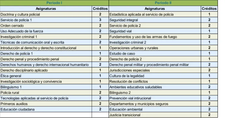 Ilustración 9: Plan de estudios vigente 