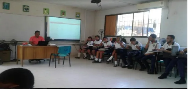 Figura 13. Implementación de una clase de matemáticas para el año 2017. Grado 11°. 