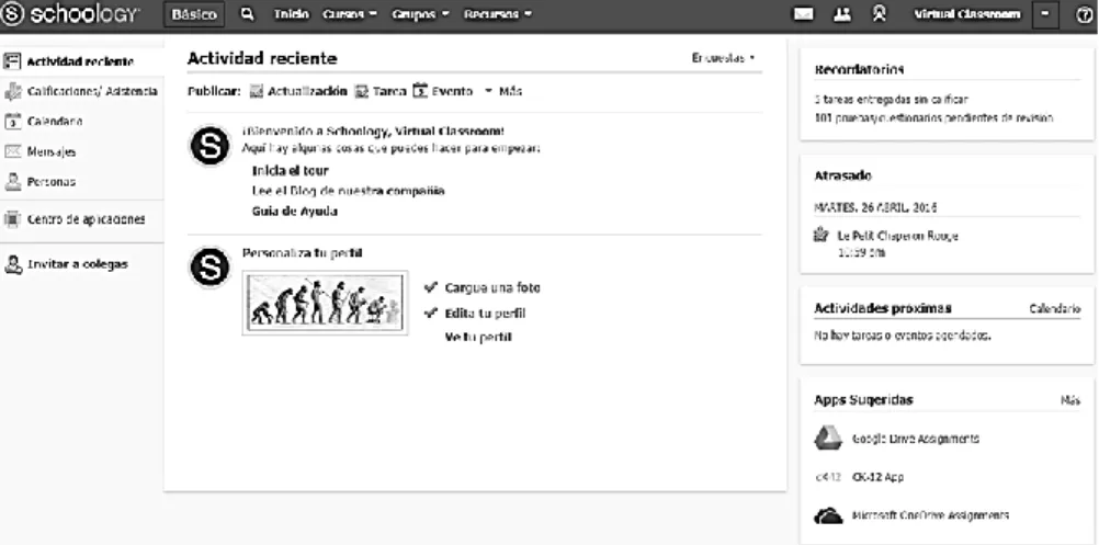 Figura 10. Imagen plataforma schoology. 