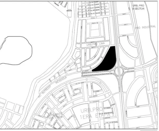 Figura N°20: Plano de ubicación del terreno propuesto  Elaboración: la autora 