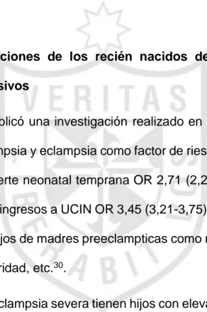 Tabla  4.:  Complicaciones  de  los  recién  nacidos  de  las  gestantes  con  trastornos hipertensivos 