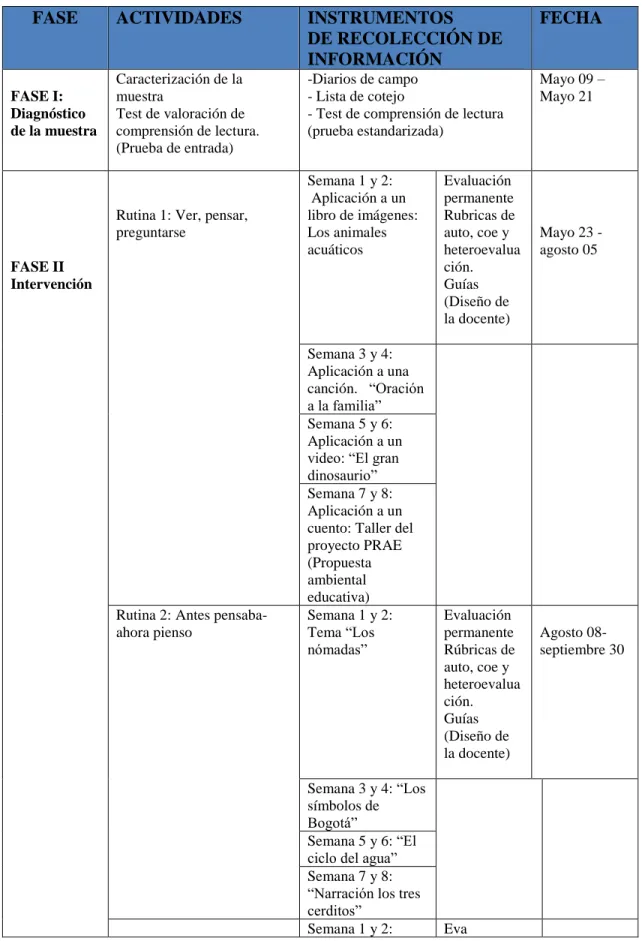 Tabla 3. Plan de acción 