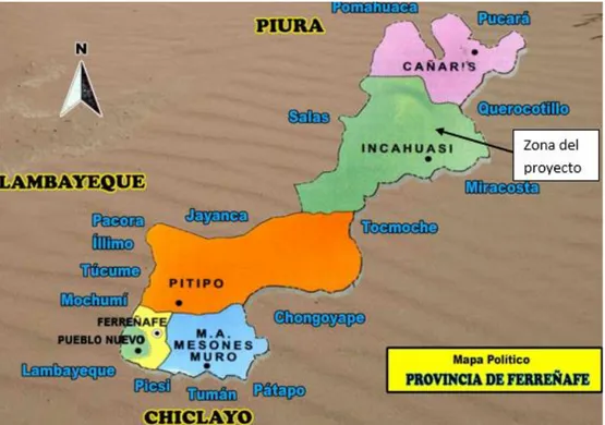 Figura N°  2: ubicación del caserío Chillvaca en Incahuasi  Fuente: 