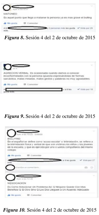 Figura 10. Sesión 4 del 2 de octubre de 2015 