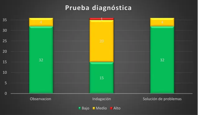 Gráfico 1. Prueba diagnóstica. 