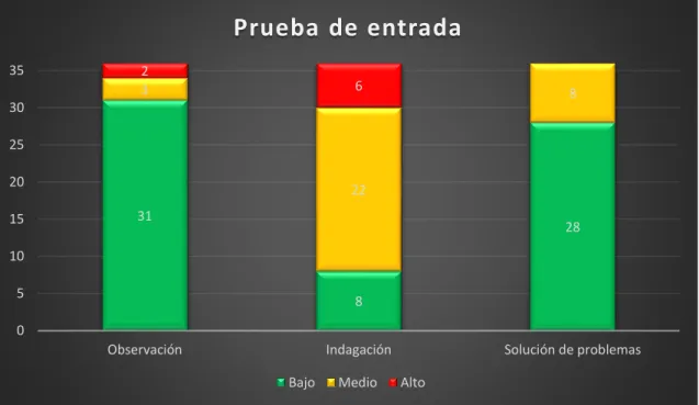 Gráfico 2. Prueba de entrada. 