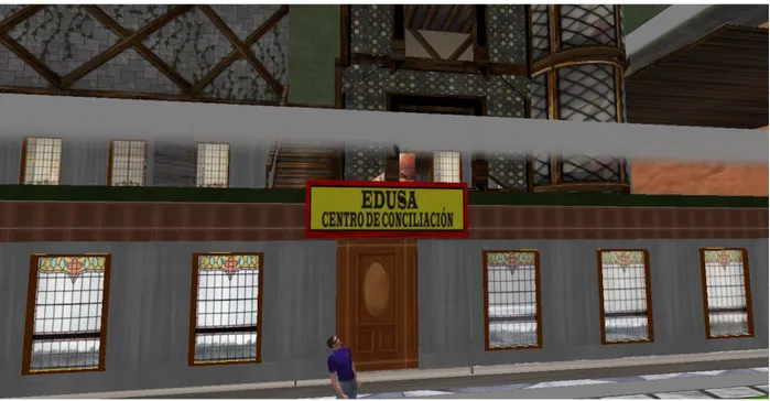 Figura 1. Edusa - centro de conciliación en Second Life 