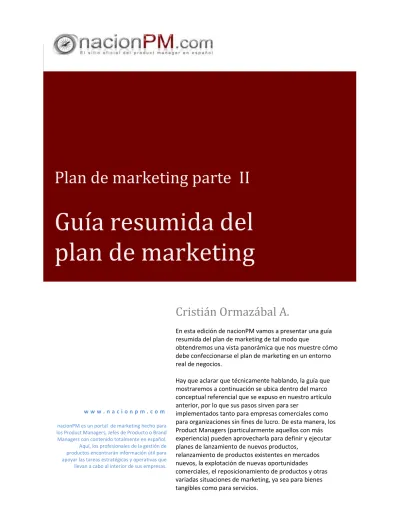 Guía Resumida Del Plan De Marketing 9247