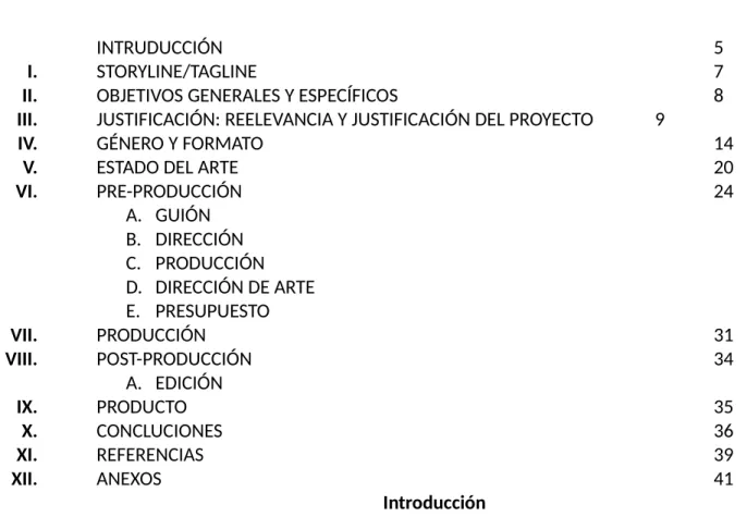 Tabla de contenido