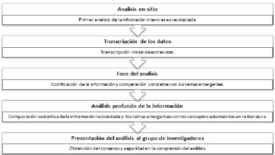Figura 1. Diagrama de Análisis Inductivo para Análisis de Resultado Adaptado de Shaw  (1999) citado por Martínez (2006).
