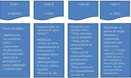 Tabla 2. Fases del proceso de inclusión laboral