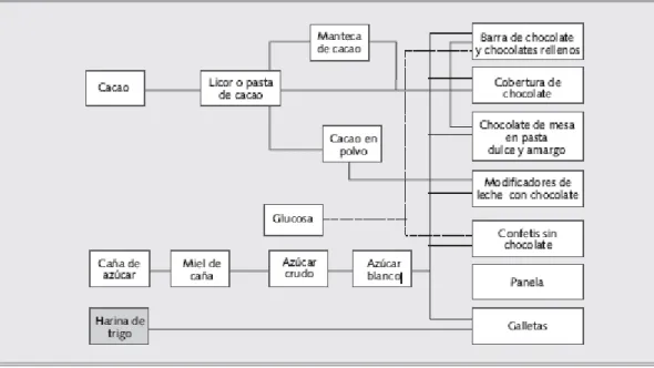 Figura 1. Proceso del chocolate. 