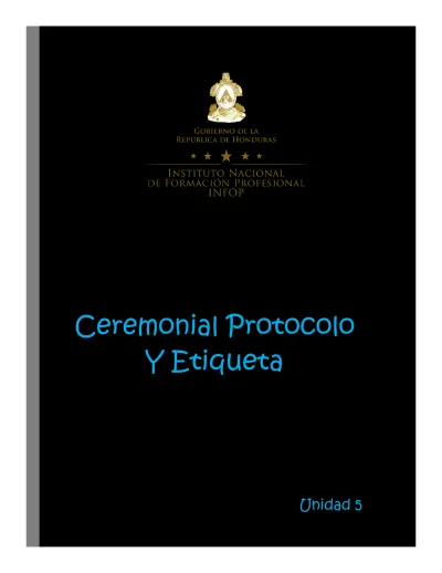 Ceremonial Protocolo Y Etiqueta