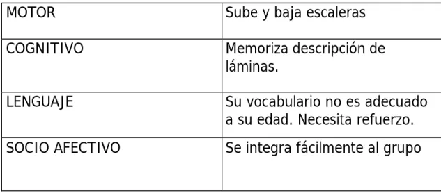 Cuadro No. 5  Diagnóstico alumno