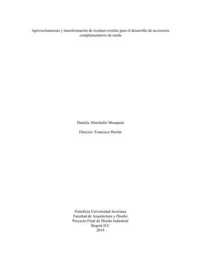 Director: Francisco Herrán Pontificia Universidad Javeriana Facultad De ...