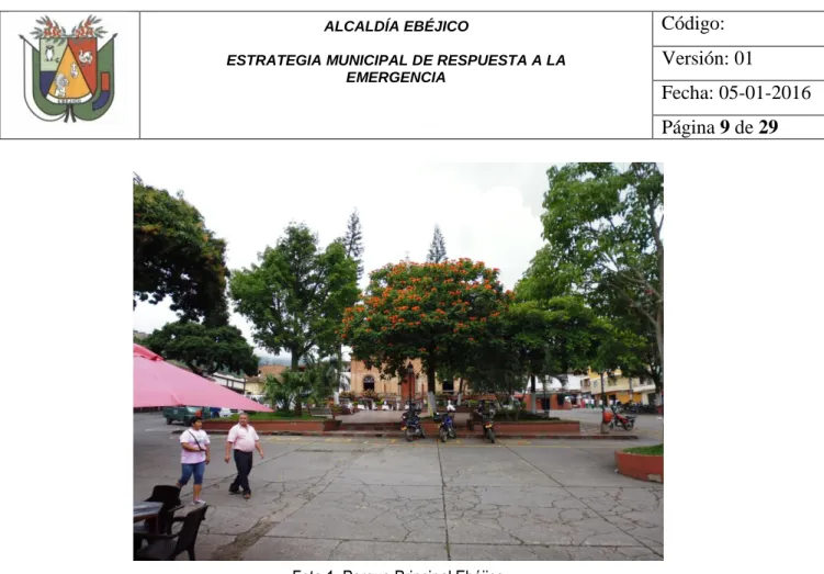 Foto 1. Parque Principal Ebéjico 