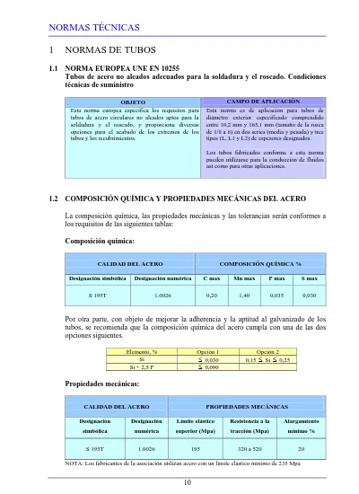 11 Norma Europea Une En Tubos De Acero No Aleados Adecuados Para La