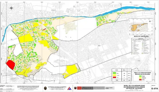 Figura 33 Mapa de vulnerabilidad sísmica del distrito de El Agustino 