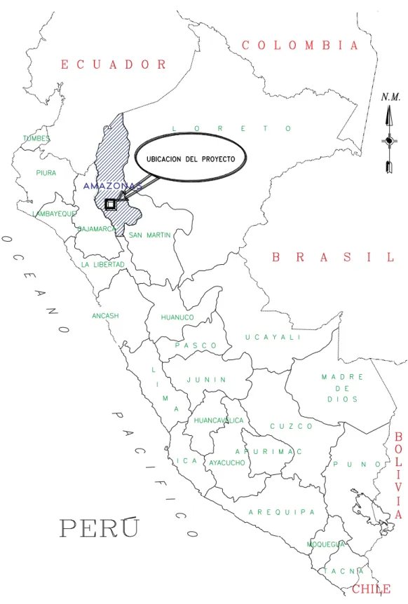 FIG. 2.3.1A. MAPA REGIONAL DE LA UBICACIÓN DEL PROYECTO 