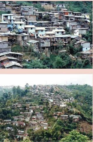 Foto 3:  Viviendas destruidas por deslizamientos.