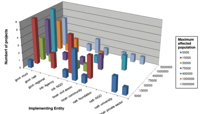 Figure 3: Project scale by implementing entity type