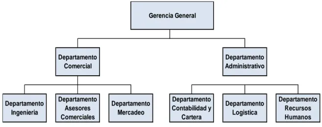 Figura 3.  Estructura Organizacional de  Selling Ltda. 