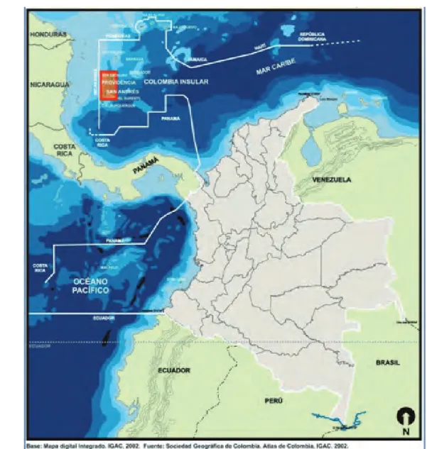 Figura 1 Localización Del Departamento Archipiélago De San Andrés, Providencia Y Santa  Catalina