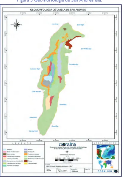 Figura 3 Geomorfología de San Andrés Isla.