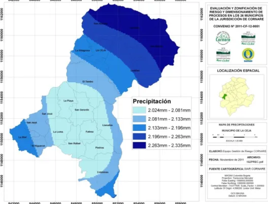 Figura 2. Mapa de precipitación 