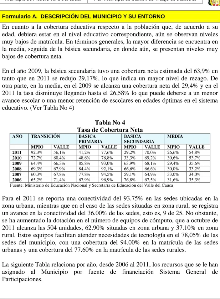 Tabla No 4 