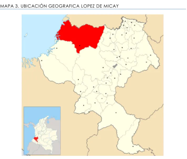 TABLA 3.   UBICACIÓN GEOGRÁFICA 