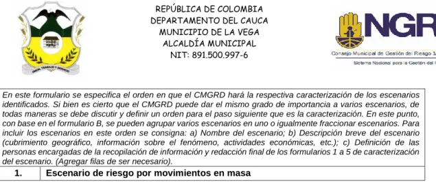 Tabla 5. Clasificación de remociones en masa (Varnes, 1978). 