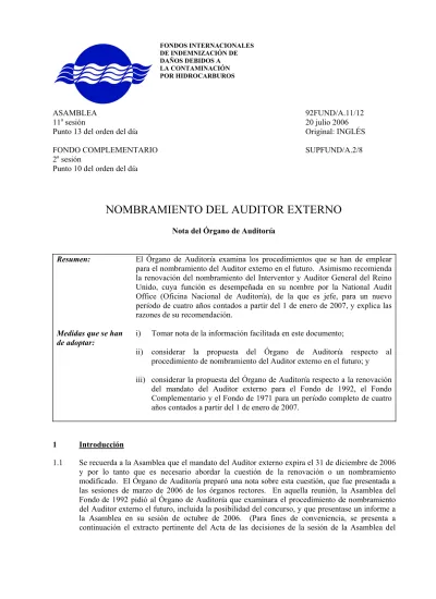 Nombramiento Del Auditor Externo