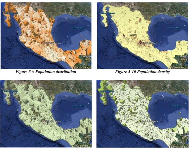 Figure  5-9  through  Figure  5-15  illustrate  the  main  characteristics  of  the  exposure  model  developed for Mexico