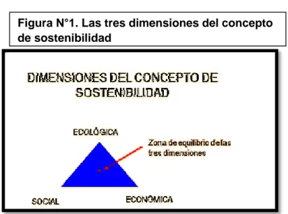 Figura N°1. Las tres dimensiones del concepto  de sostenibilidad 