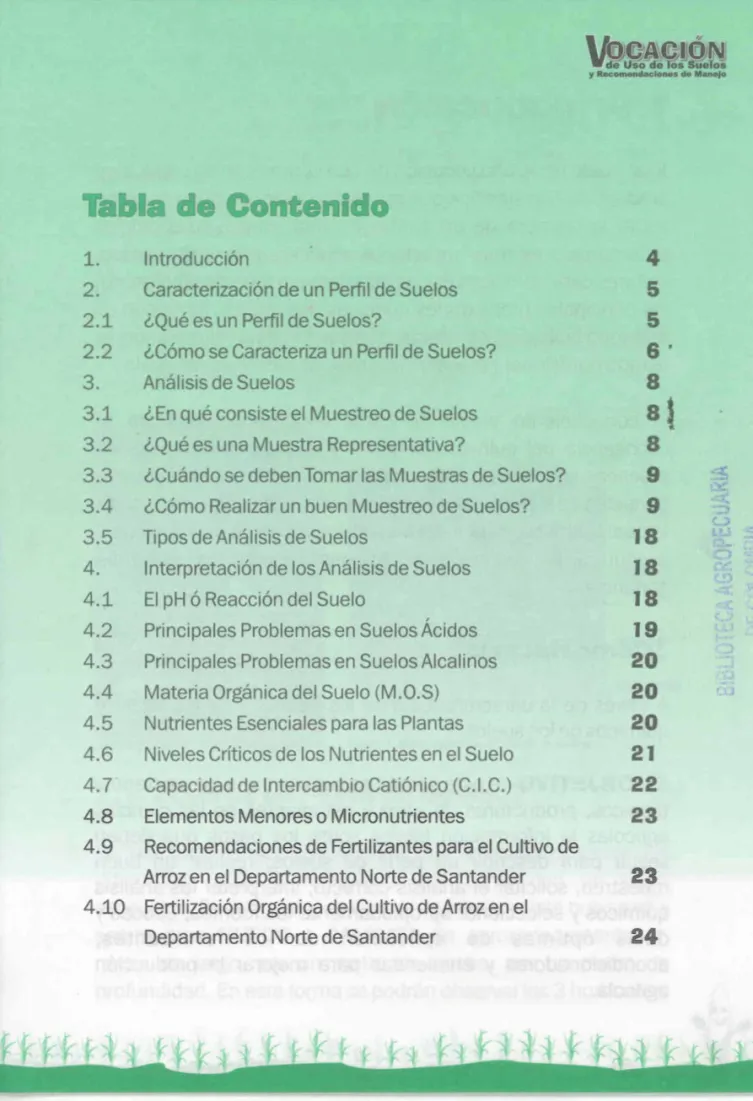 Tabla de Contenido