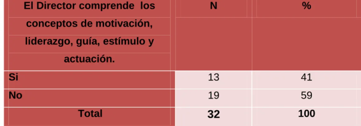 Cuadro N° 15  Rol del Director 