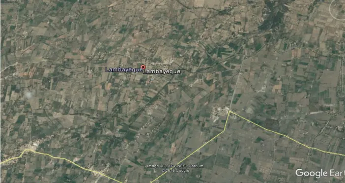 FIGURA N° 01: Mapa satelital de la ciudad de Lambayeque  