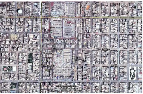 Gráfico N° 02: Vista satelital del mercado  Moshoqueque y alrededores 