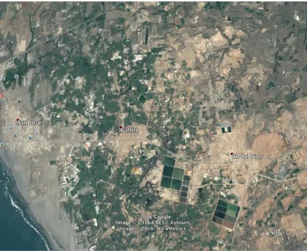 Figura Nº 3.1. Vista satelital de ubicación del CPM Ciudad de Dios, distrito de San José 