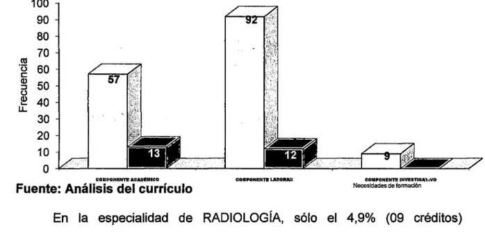 Gráfico  N°  02:  Organización  de  las  Asignaturas  en  la  especialidad  de  RADIOLOGÍA en  la  Universidad  de Chiclayo- disciplina académico  científico y  técnico - profesional