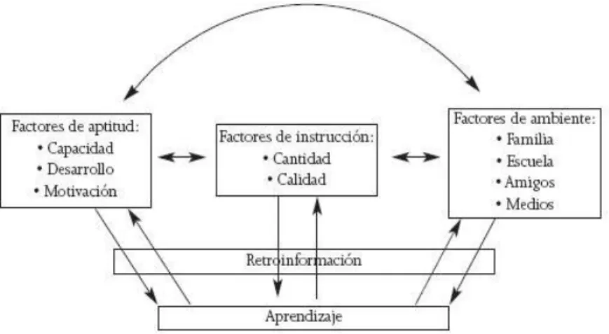 Figura 2   Interacciones del modelo de Walberg 