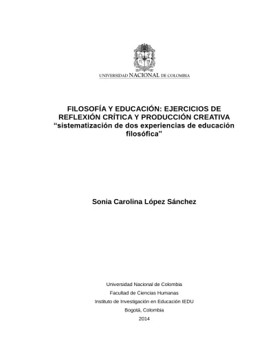 Filosofía Y Educación Ejercicios De Reflexión Crítica Y Producción