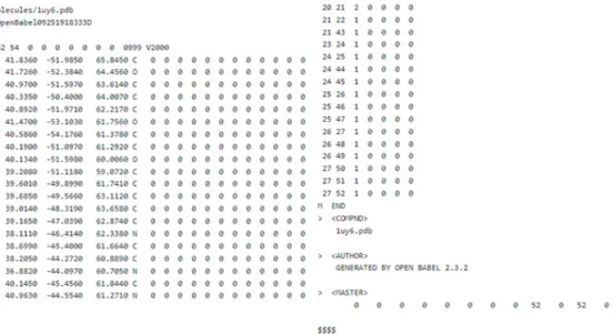 Figura 3.2. Ligando en formato sdf