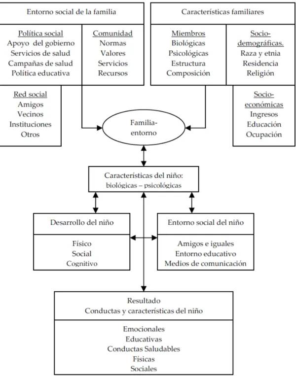 Fig 1.3 Importancia del contexto y el entorno afectivo en la salud infantil. Adaptado de Szilagyi(1998)